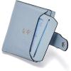 imageBOSTANTEN Women Leather Wallet RFID Blocking Small Bifold Zipper Pocket Wallet Card Case Purse with ID Window2blue pebble