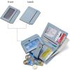 imageBOSTANTEN Women Leather Wallet RFID Blocking Small Bifold Zipper Pocket Wallet Card Case Purse with ID Window2blue pebble