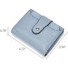 imageBOSTANTEN Women Leather Wallet RFID Blocking Small Bifold Zipper Pocket Wallet Card Case Purse with ID Window2blue pebble