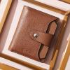 imageBOSTANTEN Women Leather Wallet RFID Blocking Small Bifold Zipper Pocket Wallet Card Case Purse with ID Window2brown pebble