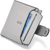 imageBOSTANTEN Women Leather Wallet RFID Blocking Small Bifold Zipper Pocket Wallet Card Case Purse with ID Window2grey