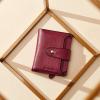 imageBOSTANTEN Women Leather Wallet RFID Blocking Small Bifold Zipper Pocket Wallet Card Case Purse with ID Window2red pebble