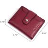 imageBOSTANTEN Women Leather Wallet RFID Blocking Small Bifold Zipper Pocket Wallet Card Case Purse with ID Window2red pebble