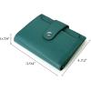 imageBOSTANTEN Women Leather Wallet RFID Blocking Small Bifold Zipper Pocket Wallet Card Case Purse with ID Window3Peacock Blue
