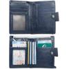 imageBOSTANTEN Women Leather Wallet RFID Blocking Small Bifold Zipper Pocket Wallet Card Case Purse with ID Window5Navy