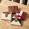 imageBOSTANTEN Women Leather Wallet RFID Blocking Small Bifold Zipper Pocket Wallet Card Case Purse with ID WindowBeige with Brown