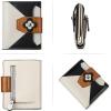 imageBOSTANTEN Women Leather Wallet RFID Blocking Small Bifold Zipper Pocket Wallet Card Case Purse with ID WindowFloral Pattern Beige