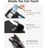 imageBOSTANTEN Women Leather Wallet Small RFID Blocking Bifold Zipper Pocket Wallet Card Case with ID Window BlackBeige1Black