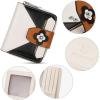 imageBOSTANTEN Women Leather Wallet Small RFID Blocking Bifold Zipper Pocket Wallet Card Case with ID Window BlackBeige3afloral Beige