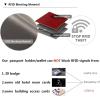 imageBOSTANTEN Women Leather Wallet Small RFID Blocking Bifold Zipper Pocket Wallet Card Case with ID Window BlackBeige3floral Red
