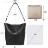 imageBOSTANTEN Womens Leather Designer Handbags Tote Purses Shoulder Bucket BagsA01black