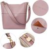imageBOSTANTEN Womens Leather Designer Handbags Tote Purses Shoulder Bucket BagsA12taro Pink
