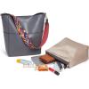 imageBOSTANTEN Womens Leather Designer Handbags Tote Purses Shoulder Bucket BagsA14dark Grey