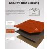imageBOSTANTEN Womens Leather Wallets RFID Blocking Large Capacity Trifold Card Holder Ladies Phone Clutch BrownCBlackBrown