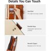 imageBOSTANTEN Womens Leather Wallets RFID Blocking Large Capacity Trifold Card Holder Ladies Phone Clutch BrownCBrownBeige