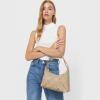 imageBOSTANTEN Woven Purses for Women Vegan Leather Hobo Bag Shoulder HandbagsKhaki