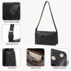 imageBOSTANTEN Woven Purses for Women Vegan Leather Hobo Bag Shoulder HandbagsWoven Black
