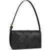 imageBOSTANTEN Woven Purses for Women Vegan Leather Hobo Bag Shoulder HandbagsWoven Black