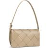 imageBOSTANTEN Woven Purses for Women Vegan Leather Hobo Bag Shoulder HandbagsWoven Khaki