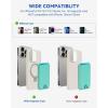 imageBOSTANTEN for MagSafe Wallet with Stand Magnetic Wallet for iPhone 1615141312 Pro Max Plus Leather Minimalist Magnetic Phone Wallets Phone Card Holder Fit 4 Cards PinkTurquoise