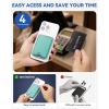 imageBOSTANTEN for MagSafe Wallet with Stand Magnetic Wallet for iPhone 1615141312 Pro Max Plus Leather Minimalist Magnetic Phone Wallets Phone Card Holder Fit 4 Cards PinkTurquoise