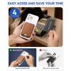 imageBOSTANTEN for MagSafe Wallet with Stand Magnetic Wallet for iPhone 1615141312 Pro Max Plus Leather Minimalist Magnetic Phone Wallets Phone Card Holder Fit 4 Cards PinkBrown