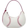 imageBOSTANTEN Baseball Shoulder Purses for Sport Mom Trendy Small Hobo Bag Vegan Leather Women Handbags for Daily EventsBeige