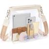imageBOSTANTEN Clear Bag for Stadium Events Approved Crossbody Purse with Adjustable Strap for Concerts FestivalsBeige