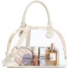imageBOSTANTEN Clear Bag for Stadium Events Small Crossbody Purse Handbag with Top Handle for Concerts Sports TravelNude
