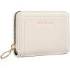 imageBOSTANTEN Credit Card Holder RFID Leather Small Wallets Woman Accordion Zipper Card Wallet BeigeBeige