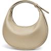 imageBOSTANTEN Crescent Shoulder Bag Vegan Leather Purses for Women Trendy Crossbody Clutch Hobo Handbag Adjustable StrapLarge Khaki 1063x256x591