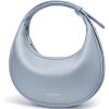 imageBOSTANTEN Crescent Shoulder Bag Vegan Leather Purses for Women Trendy Crossbody Clutch Hobo Handbag Adjustable StrapLarge Light Blue 1063x256x591