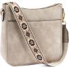 imageBOSTANTEN Crossbody Bags for Women Trendy Vegan Leather Hobo Purses Shoulder Handbags With Wide Shoulder StrapA06light Grey