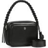 imageBOSTANTEN Crossbody Bags for Women Vegan Leather Designer Shoulder Purses Trendy Small Handbags with Paracord StrapBlack
