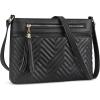imageBOSTANTEN Crossbody Purses for Women Medium Shoulder Bag Quilted Handbags with Zipper PocketZblack