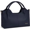 imageBOSTANTEN Genuine Leather Purses for Women Designer Handbags Crossbody Shoulder Bags Top Handle Satchel with Adjustable StrapNavy Blue