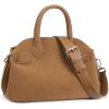 imageBOSTANTEN Satchel Purses for Women Trendy Slouchy Bags Vegan Leather Shoulder Bag Designer Purses with Adjustable StrapBbrown