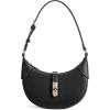 imageBOSTANTEN Shoulder Bags for Women Small Crescent Moon Underarm Purse Trendy Vegan Leather HandbagBlack