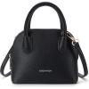 imageBOSTANTEN Small Crossbody Bag Mini Purses for Women Trendy Cute Vegan Leather Satchel Handbag with Detachable Shoulder StrapBlack