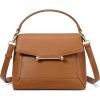 imageBOSTANTEN Small Crossbody Bags for Women Trendy Top Handle Shoulder Purse Vegan Leather Handbags with FlapBrown