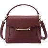 imageBOSTANTEN Small Crossbody Bags for Women Trendy Top Handle Shoulder Purse Vegan Leather Handbags with FlapWine Red