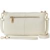 imageBOSTANTEN Small Crossbody Purse Leather Wristlet Purses for Women with Zipper Pocket Casual Clutch BagsBwhite