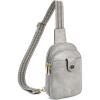 imageBOSTANTEN Small Sling Bag Crossbody Bags for Women Trendy Crossbody Purse Leather Chest BagAtwilight Grey