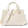 imageBOSTANTEN Small Tote Bag for Women Crossbody Trendy Purses Vegan Leather Satchel Handbags with Shoulder StrapBeige