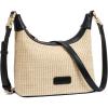 imageBOSTANTEN Straw Crossbody Bags for Women Raffia Clutch Shoulder Purse Handbags for Beach Vacation Daily UseBlack