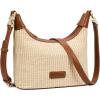 imageBOSTANTEN Straw Crossbody Bags for Women Raffia Clutch Shoulder Purse Handbags for Beach Vacation Daily UseBrown