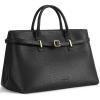 imageBOSTANTEN Top Handle Purses for Women Vegan Leather Suede Tote Satchel Bag Designer Fall Handbag with Adjustable StrapBlack
