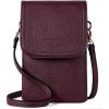 imageBOSTANTEN Vegan Leather Small Crossbody Bags for Women Designer Cell Phone Bag Wallet Purses Adjustable StrapA05burgundy Red