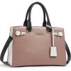 imageBOSTANTEN Women Leather Handbag Designer Satchel Purses Top Handle Shoulder Totes Crossbody BagA06pink With White