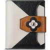 imageBOSTANTEN Women Leather Wallet RFID Blocking Small Bifold Zipper Pocket Wallet Card Case Purse with ID WindowFloral Pattern Beige